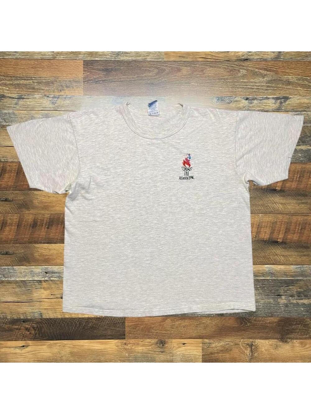 Vintage Atlanta 1996 Olympics Champion T-Shirt Men’s Large Embroidered Logo